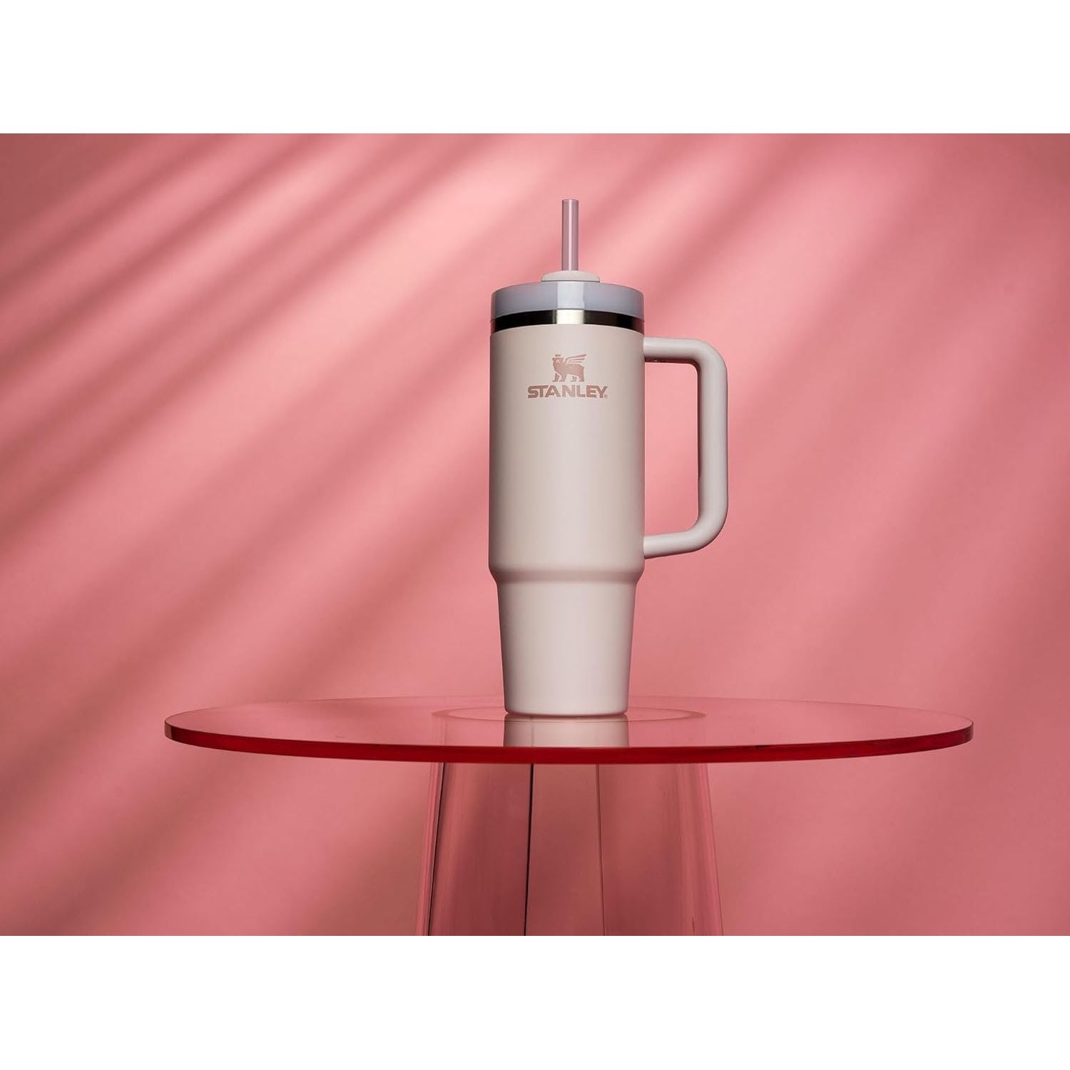 STANLEY Quencher H2.0 Tumbler with Handle and Straw 30 oz | Flowstate 3-Position Lid | Cup Holder Compatible for Travel | Insulated Stainless Steel Cup | BPA-Free | Rose Quartz 2.0