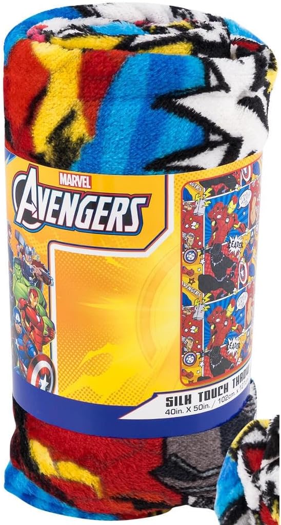 Marvel Avengers Soft Silky Fleece Throw 40"x50" Kids Blanket