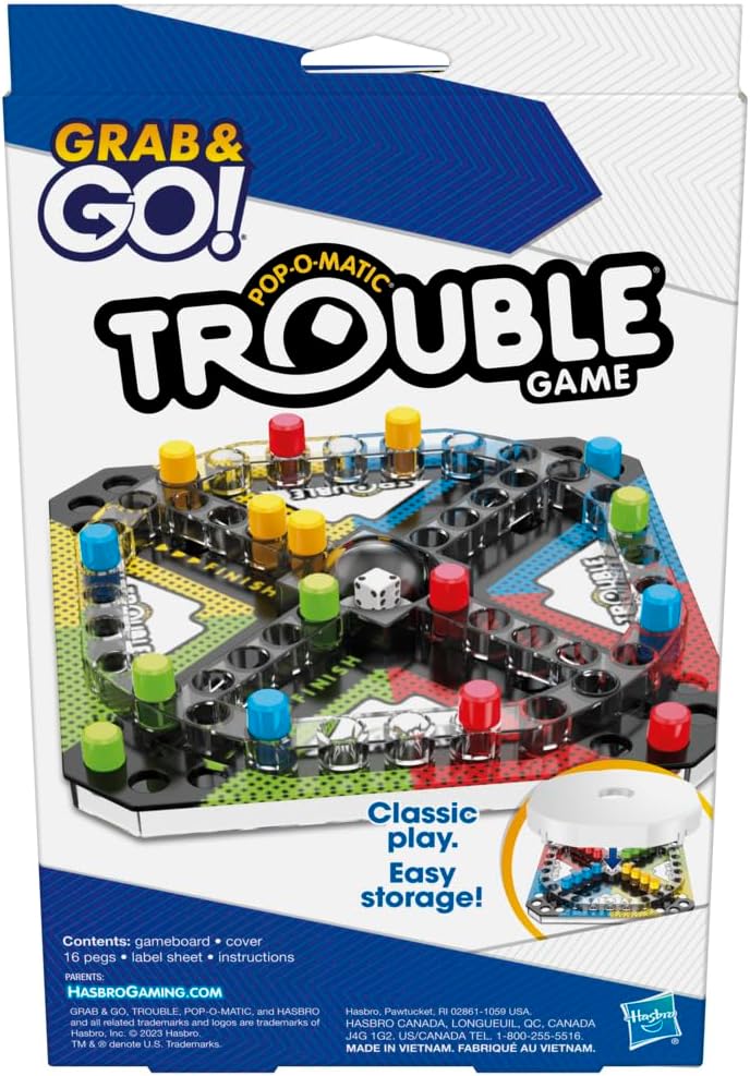 Hasbro B1003 Pop-O-Matic Trouble Grab and Go Game
