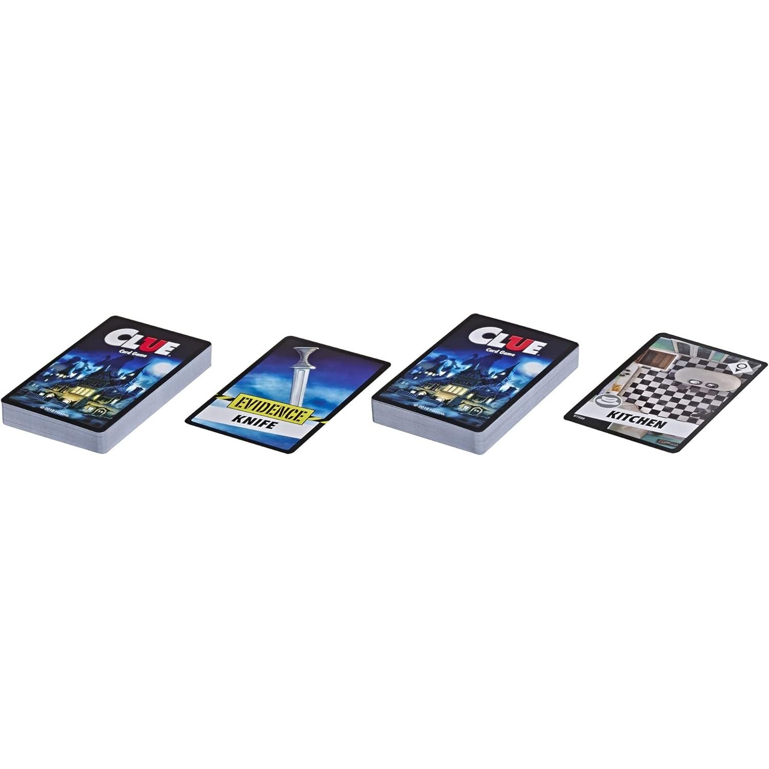 Hasbro Gaming Clue Card Game, 3-4 Player Strategy Game, Fun Summer Activities, Vacation Travel Essentials, Ages 8+