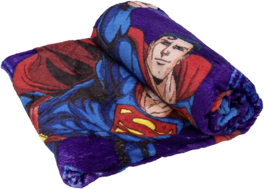 Northwest DC Superman Silk Touch Throw Blanket, Purple, 40 x 50 Inches, Polyester
