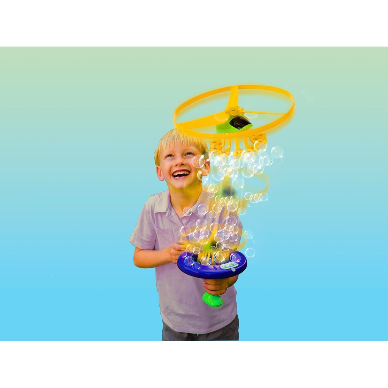 Gazillion Bubbles - Sky Bubbles Bubble Launcher - 4oz. Bottle of Solution Included - Perfect for Parties & Playtime - Ages 3 and Up