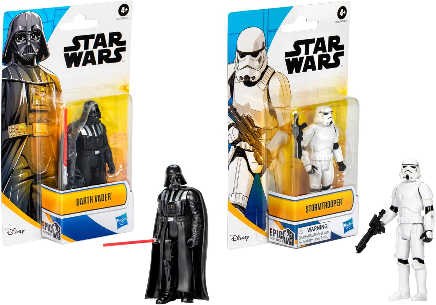 STAR WARS Epic Hero Series Two Pack, Darth Vader & Stormtrooper 4-Inch Action Figure & Accessories, Toys for 4 Year Old Boys and Girls