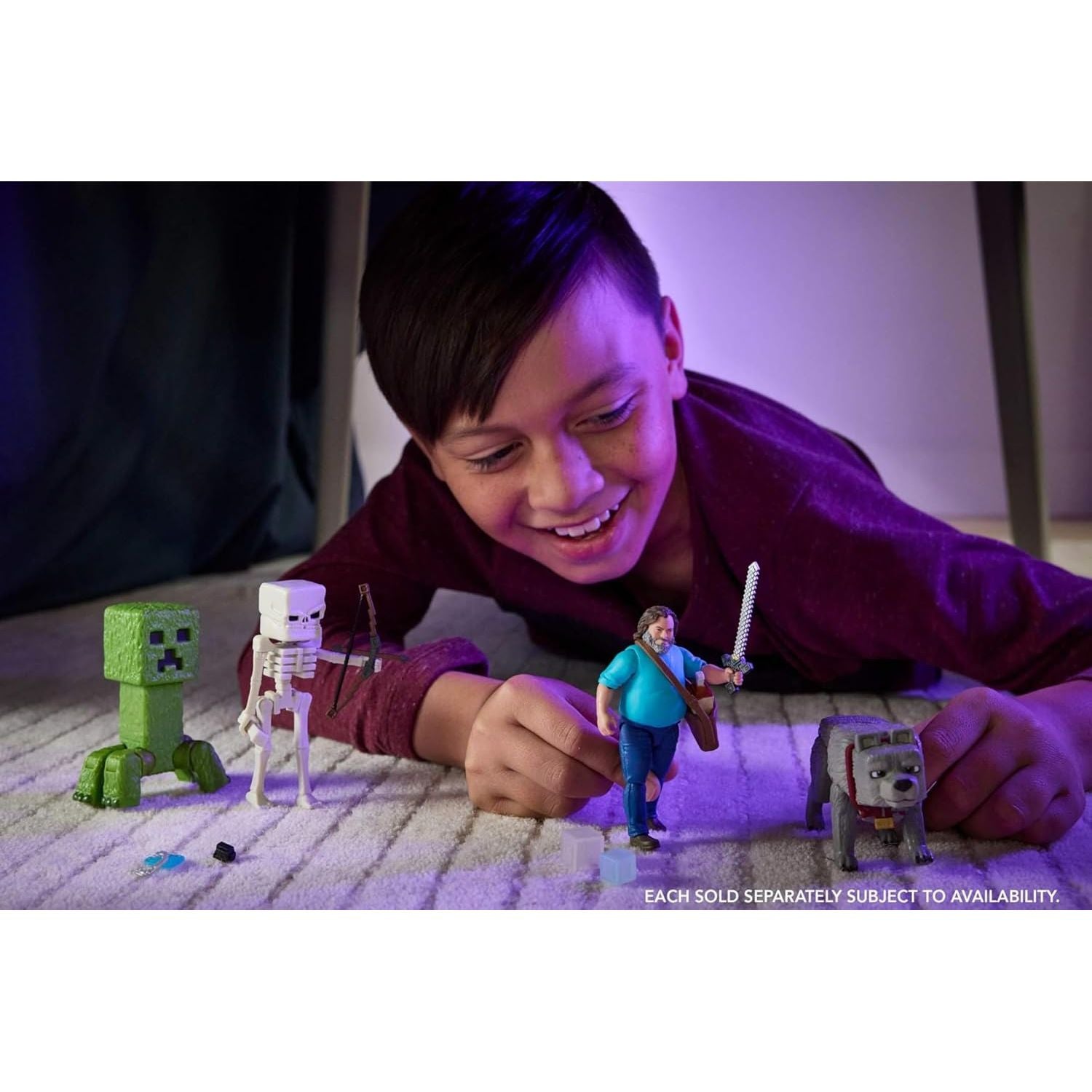 Mattel Minecraft Action Figure & Accessories Set, 4-inch Steve Posable Character Collectible Inspired by A Minecraft Movie