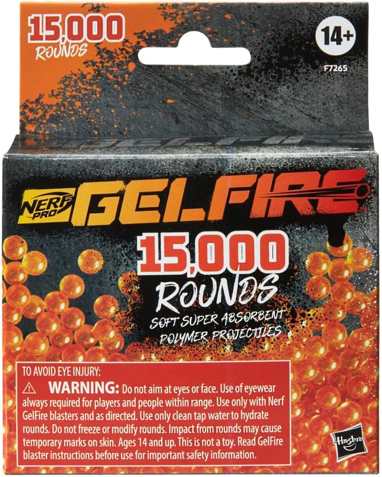Nerf Pro Gelfire Refill, 15000 Gelfire Rounds, for Use Gelfire Blasters, Outdoor Games, for Teens, Ages 14+
