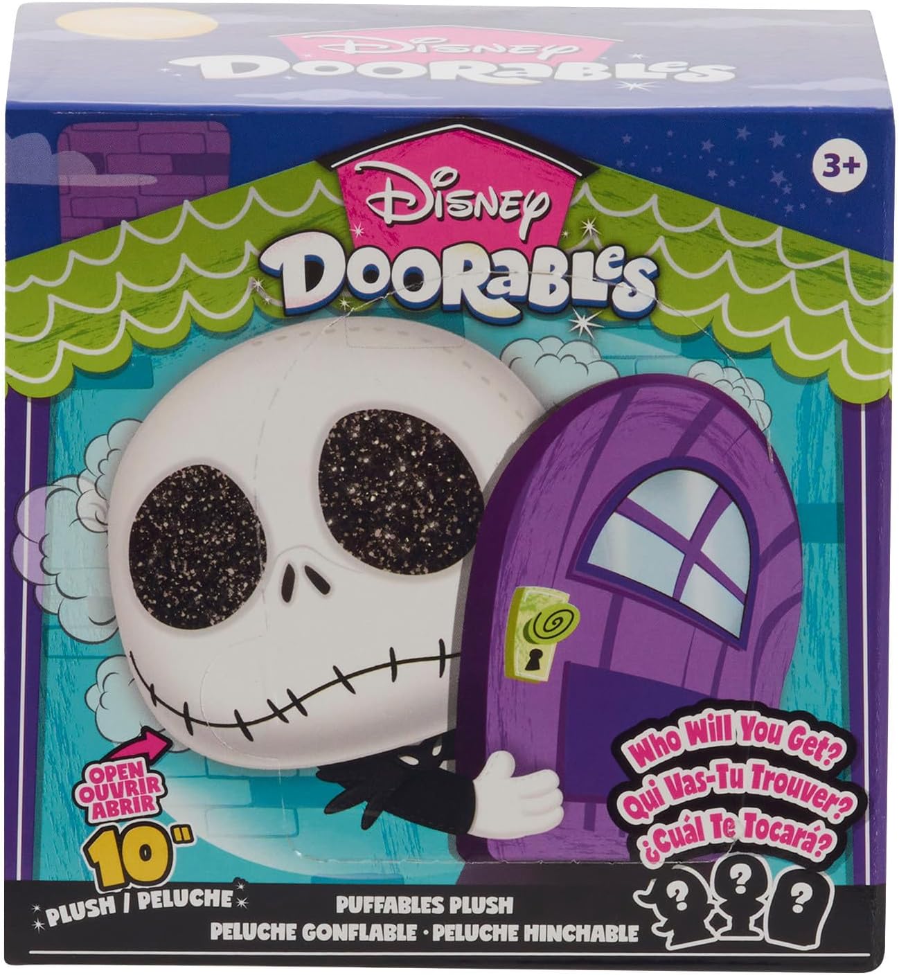 Disney Doorables Puffables Tim Burton’s The Nightmare Before Christmas, 10-inch Plush, Styles May Vary, Officially Licensed Kids Toys for Ages 3 Up