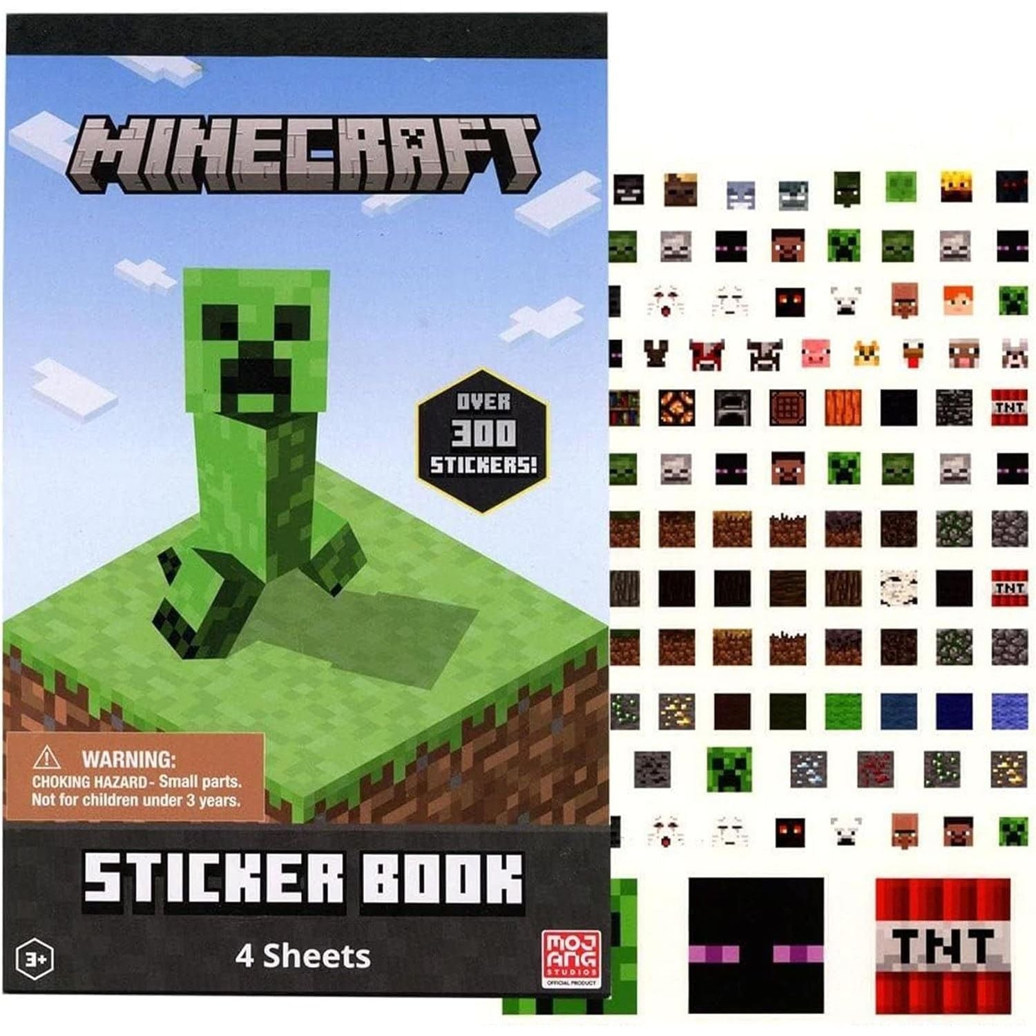 Minecraft 4 Sheet Sticker Pad, 200+ Stickers