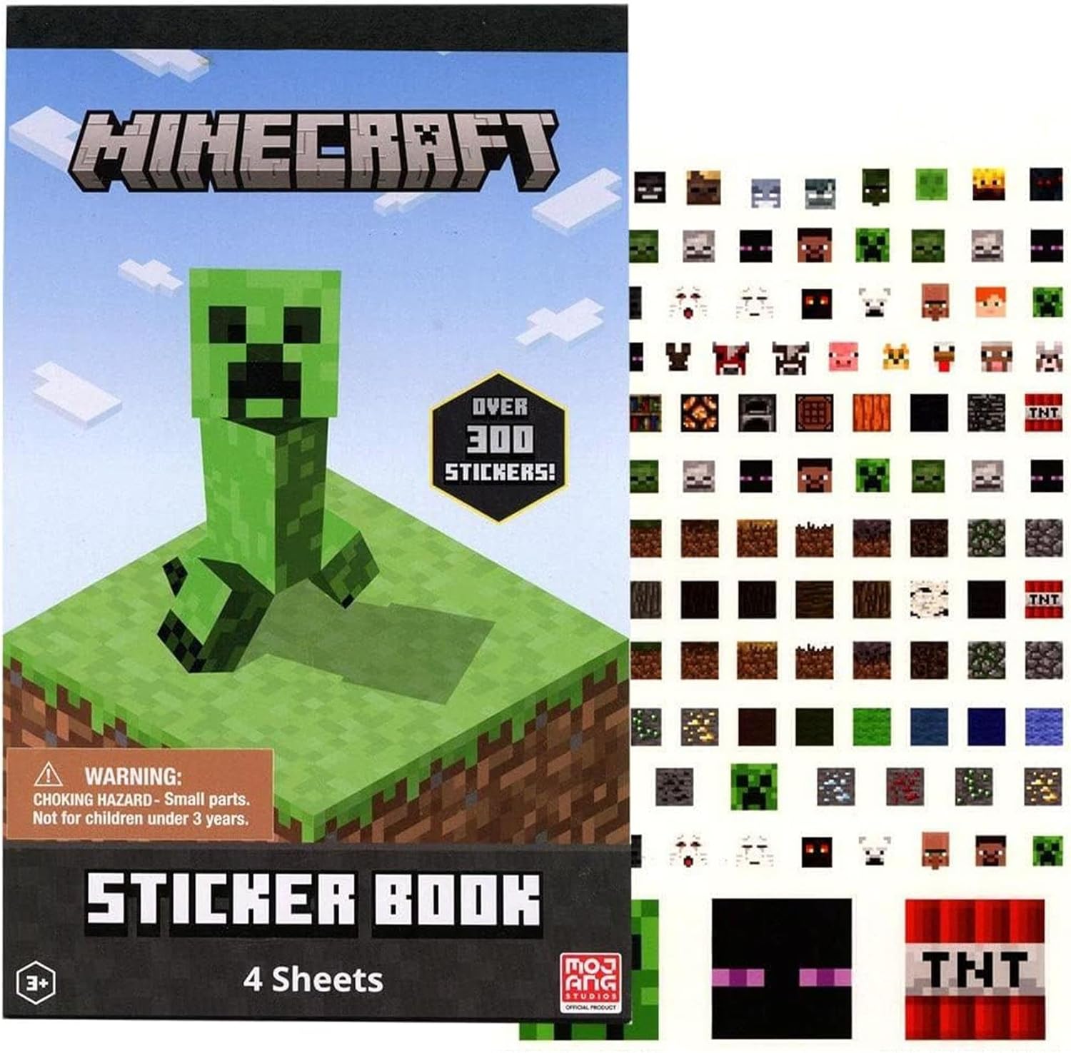 Minecraft 4 Sheet Sticker Pad, 200+ Stickers