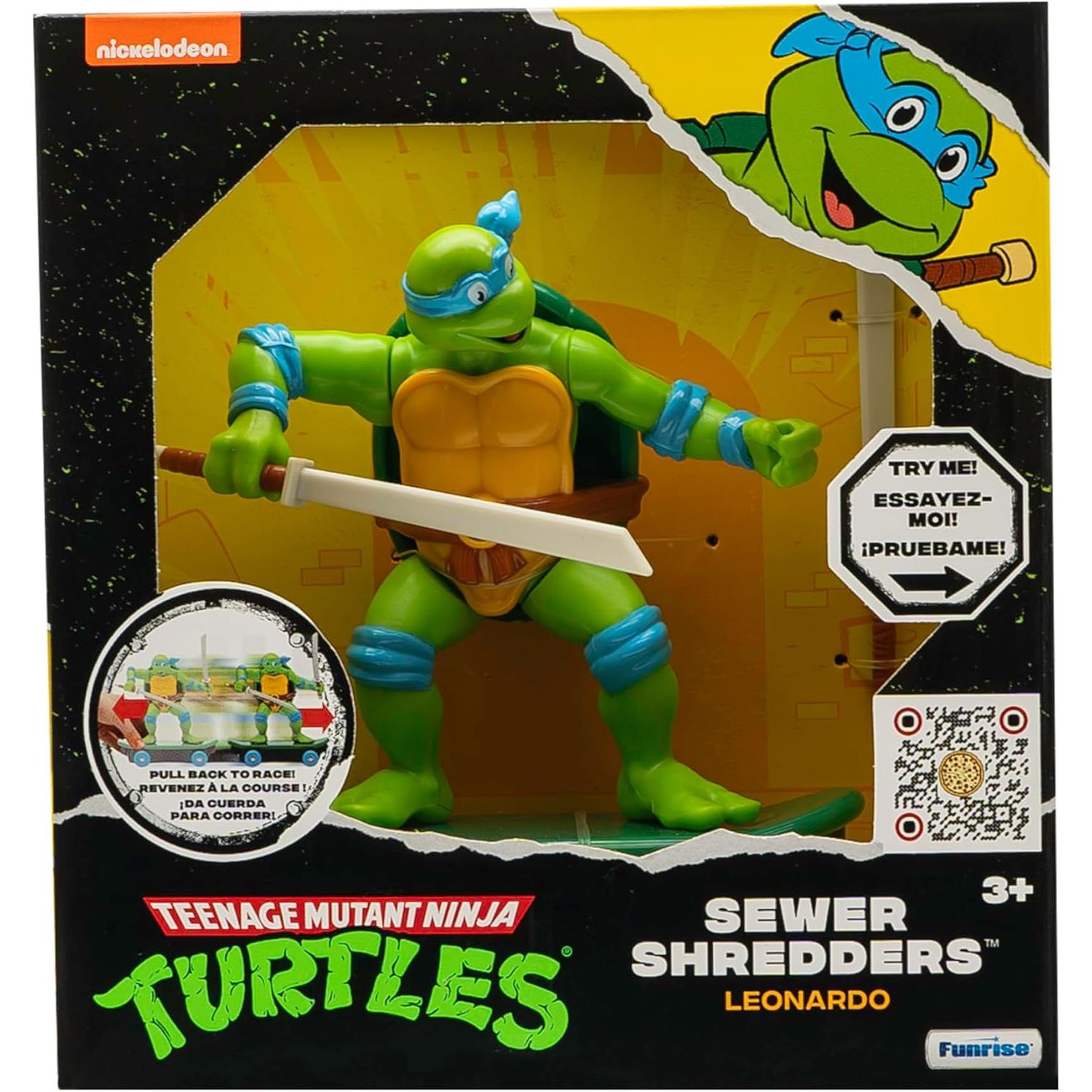Teenage Mutant Ninja Turtles 5" Sewer Shredders Leonardo Classic Edition Ages 3+ - Battle & Shred with Signature Katanas!