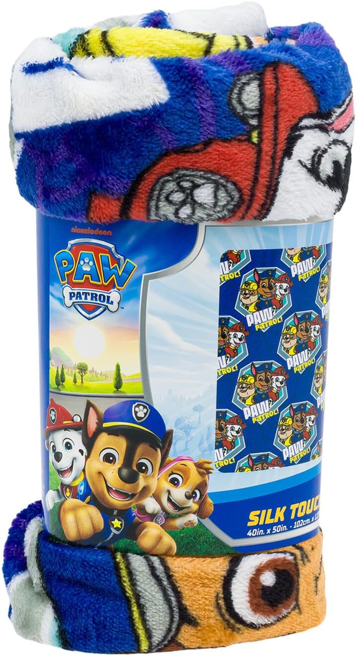 Paw Patrol Super Soft Polyester Silk Touch Throw Blanket, 40 x 50 Inches
