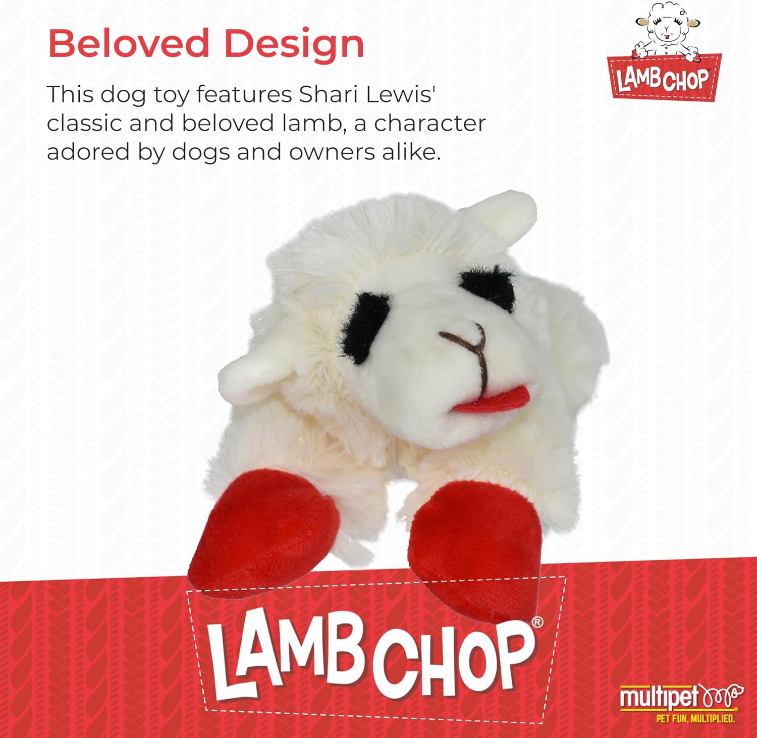 MULTIPET Lamb Chop 6"/16cm, White, X-Small (843140)
