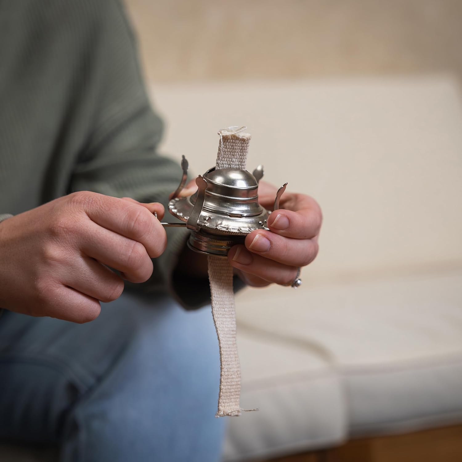 Lamplight Replacement Cotton Flat Wick - 3/4", 3 Count (Pack of 1),White