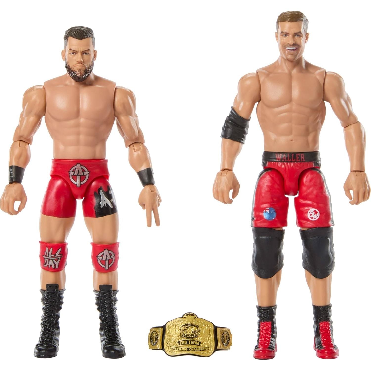 Mattel WWE Main Event Showdown Action Figures 2-Pack with Accessory, Series #22 Austin Theory & Grayson Waller Collectible Set, 6-inch