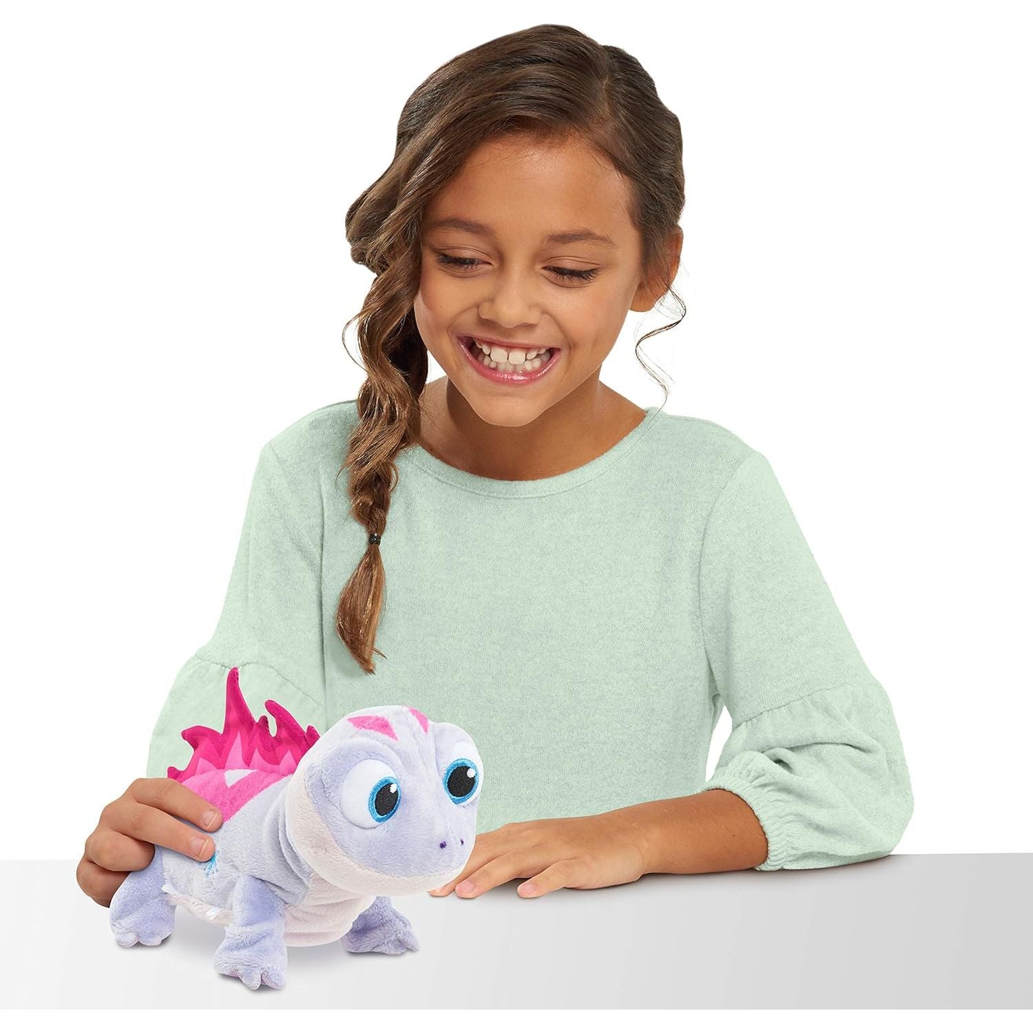 Disney Frozen 2 Walk & Glow Bruni The Salamander, Lights and Sounds Stuffed Animal, Officially Licensed Kids Toys for Ages 3 Up by Just Play