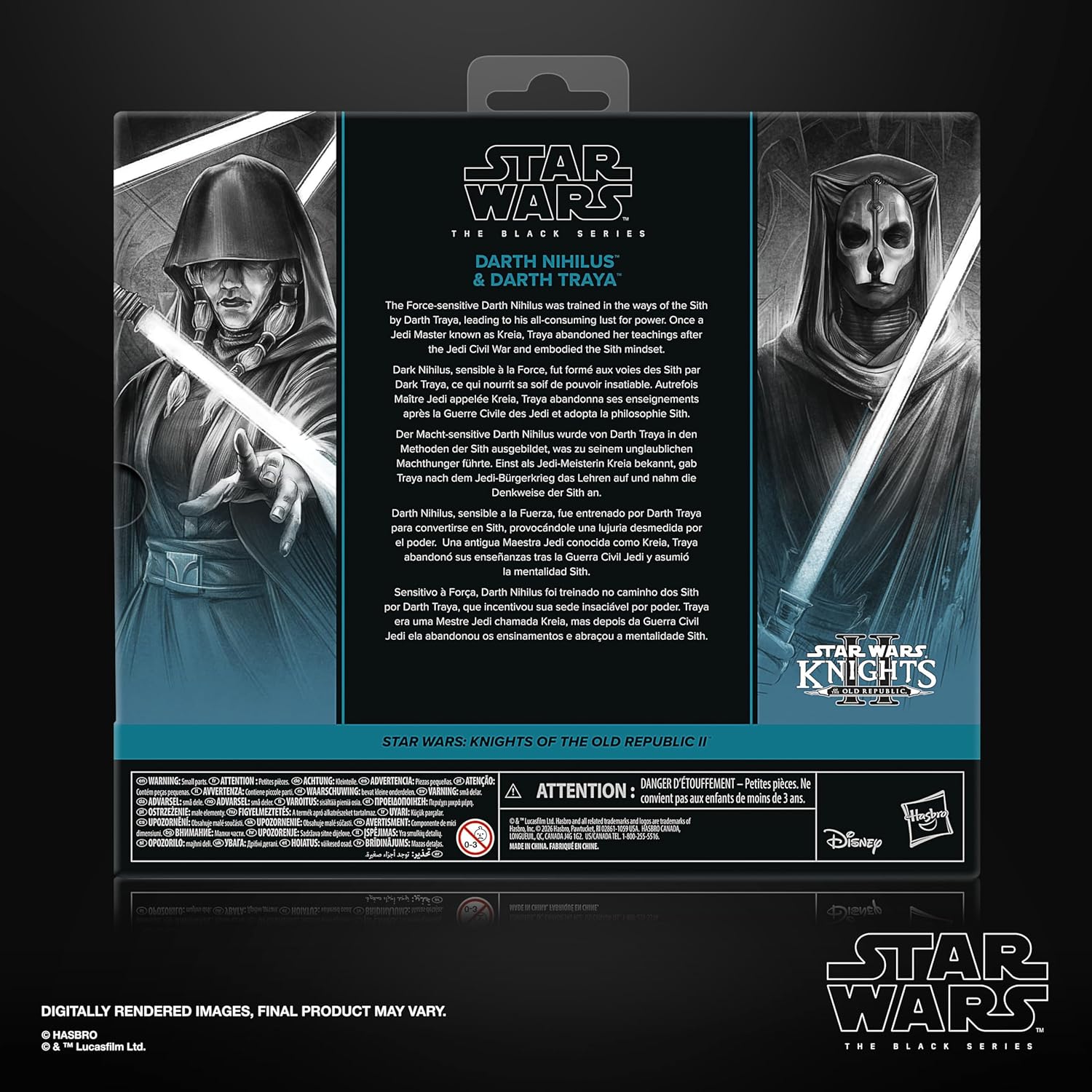 STAR WARS The Black Series Darth Nihilus & Darth Traya, Knights of the Old Republic II Premium Collectible 6 Inch Action Figure 2-Pack (Amazon Exclusive)