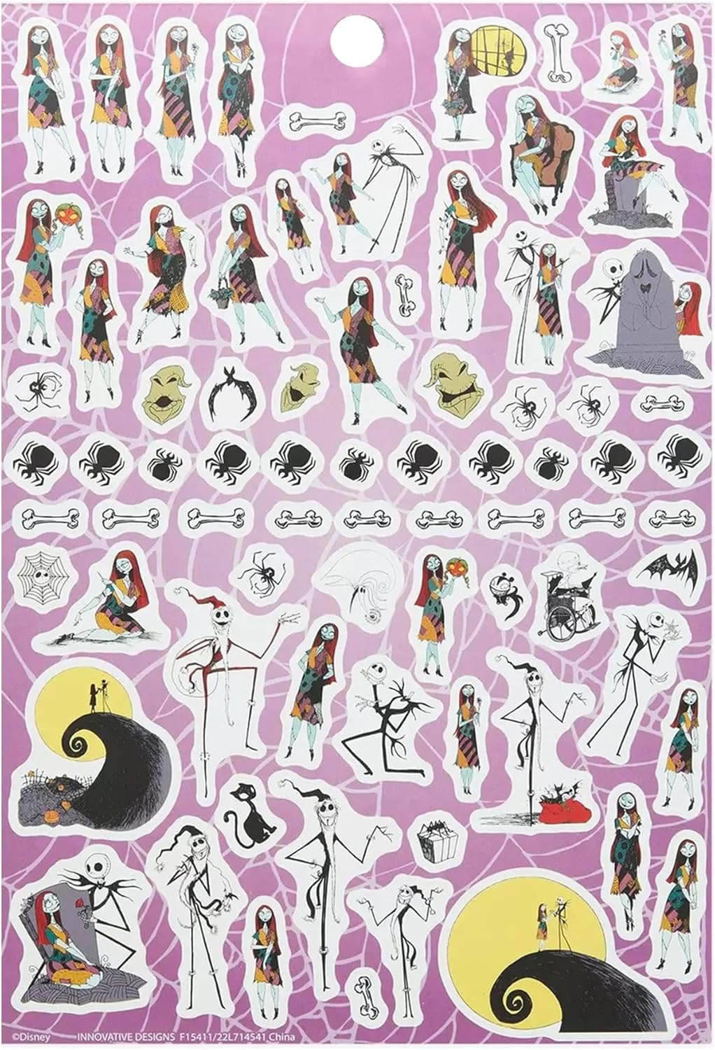 Disney Nightmare Before Christmas Sticker Book | 4 Sheets | Over 300 Stickers