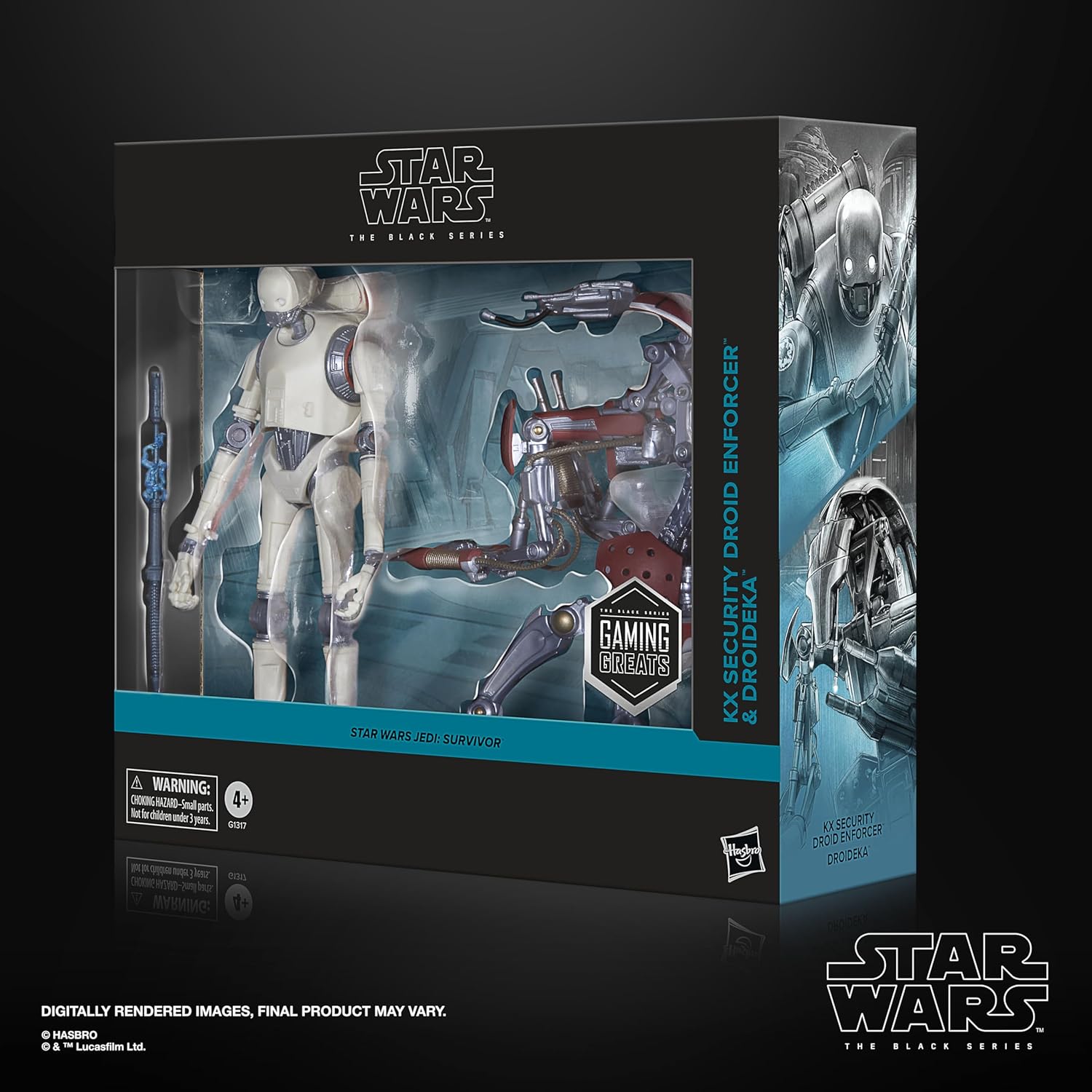 STAR WARS The Black Series KX Security Droid Enforcer & Droideka, Jedi: Survivor Gaming Greats Collectible 6 Inch Action Figure 2-Pack (Amazon Exclusive) | Jedi: Survivor, Gaming Greats Collectible, 6 Inch Action Figure, Amazon Exclusive