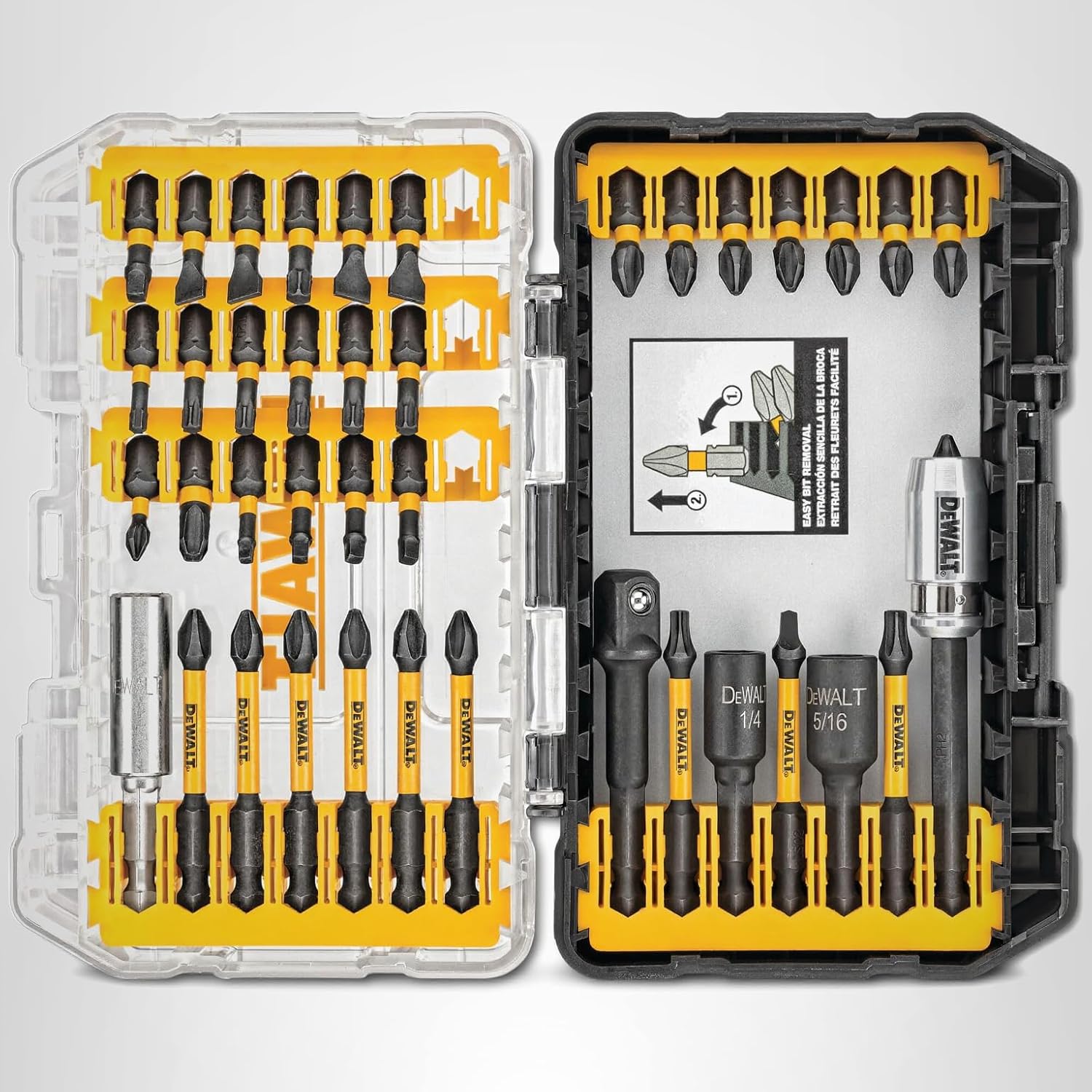 DEWALT Screwdriver Bit Set, 40 Pcs. Impact Ready, FlexTorq Impact Driver Bit Set with Storage Case (DWA2T40IR)