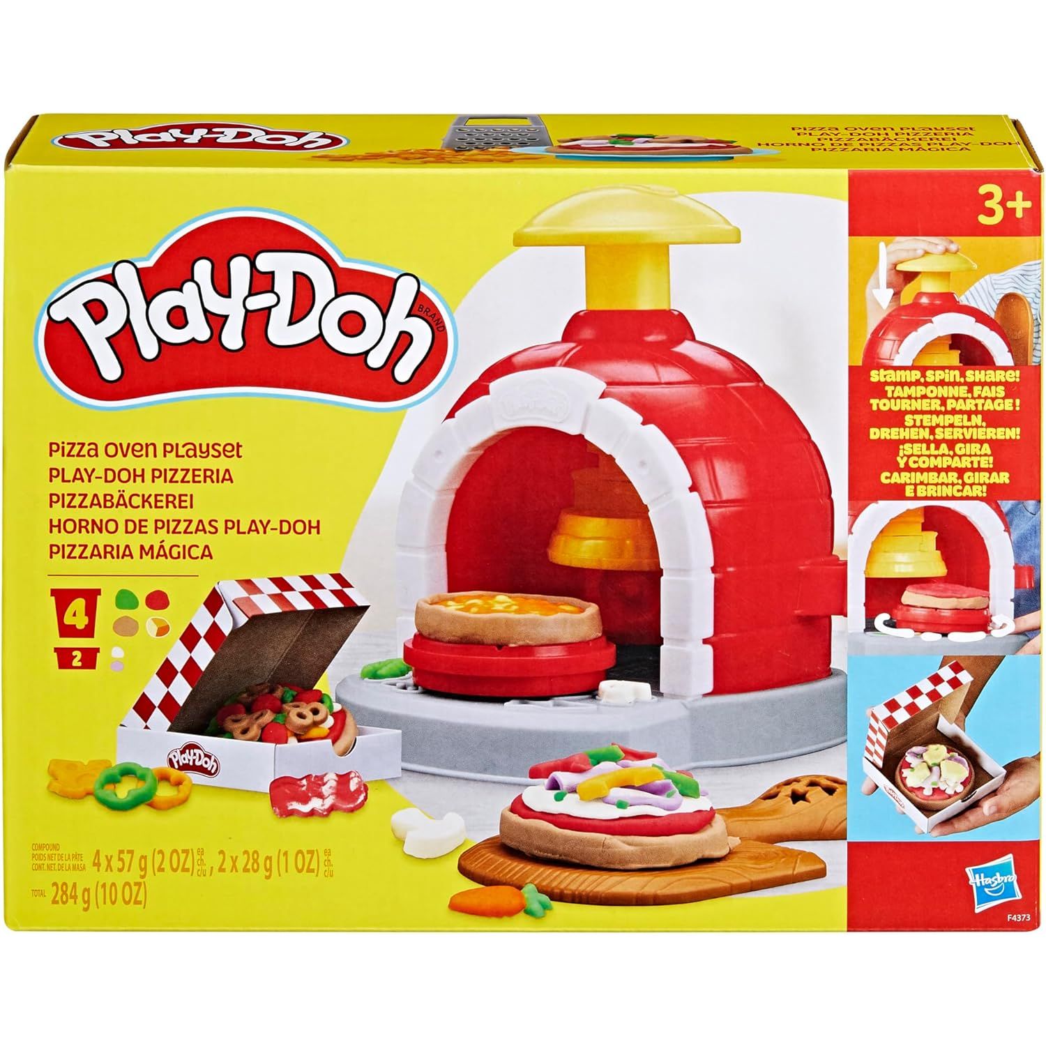 Play-Doh Kitchen Creations Pizza Oven Playset with 6 Cans & 8 Accessories, Back to School Classroom Supplies, Play Food & Cooking Toys, Preschool Toys, Ages 3+