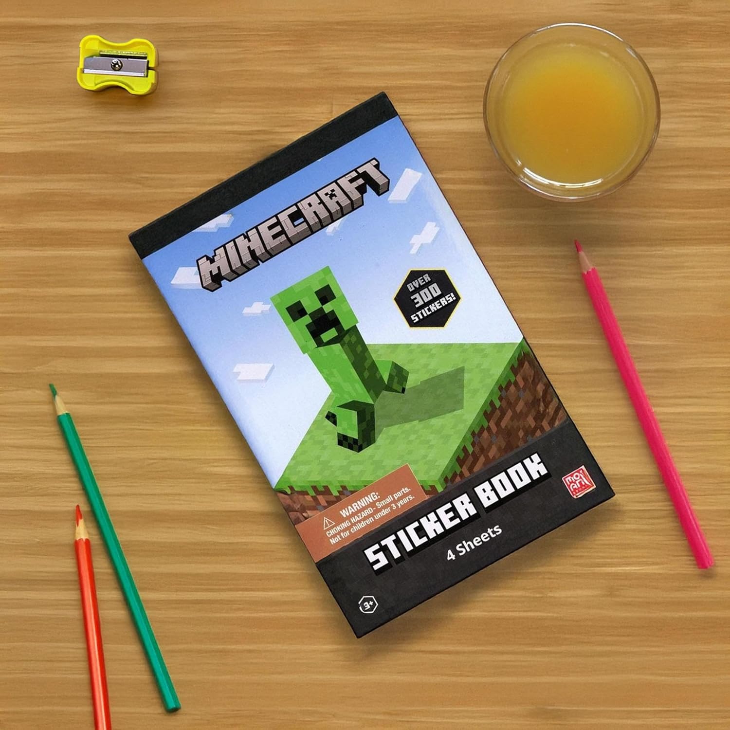 Minecraft 4 Sheet Sticker Pad, 200+ Stickers