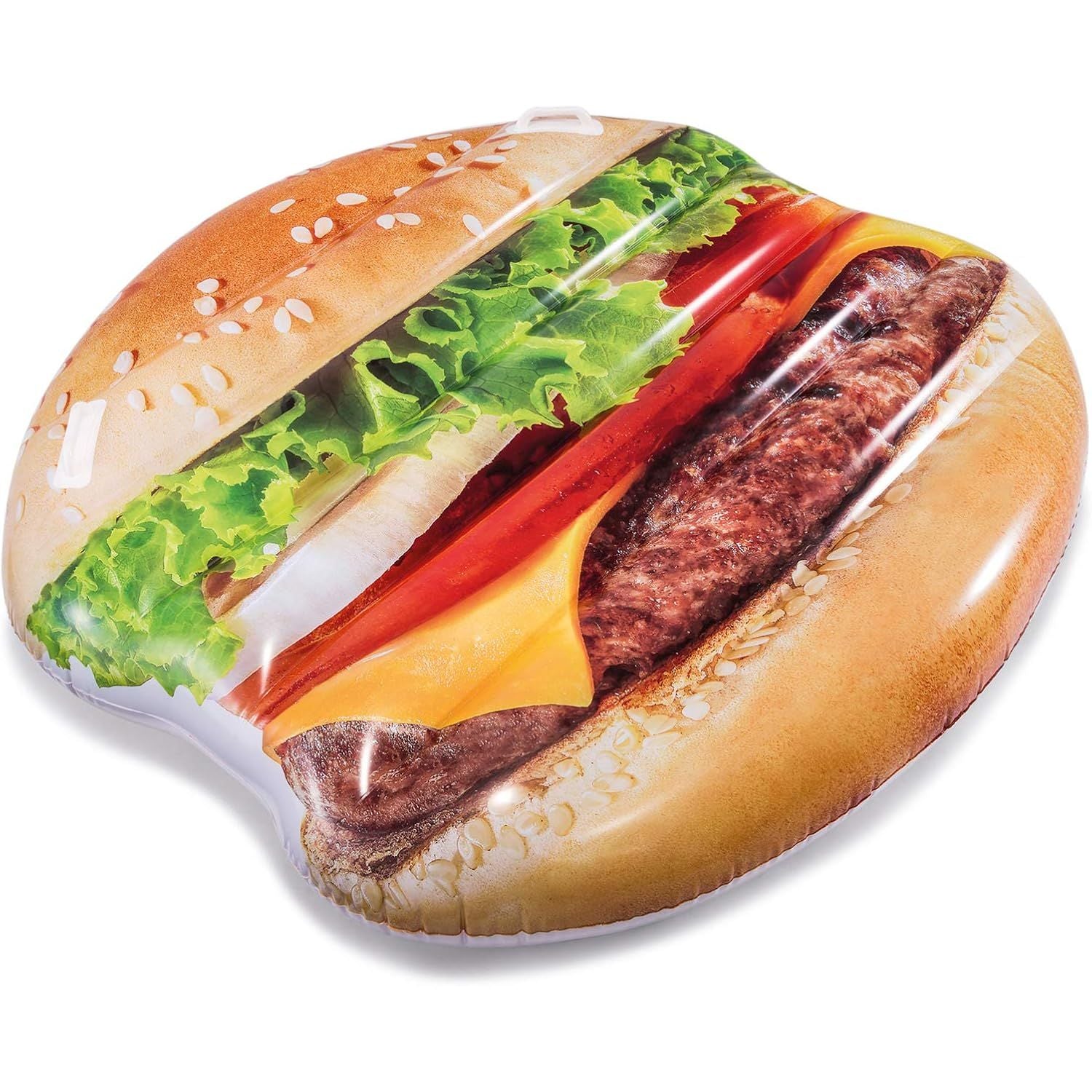 Intex Juicy Hamburger Inflatable Island, 53" X 50" X 9"