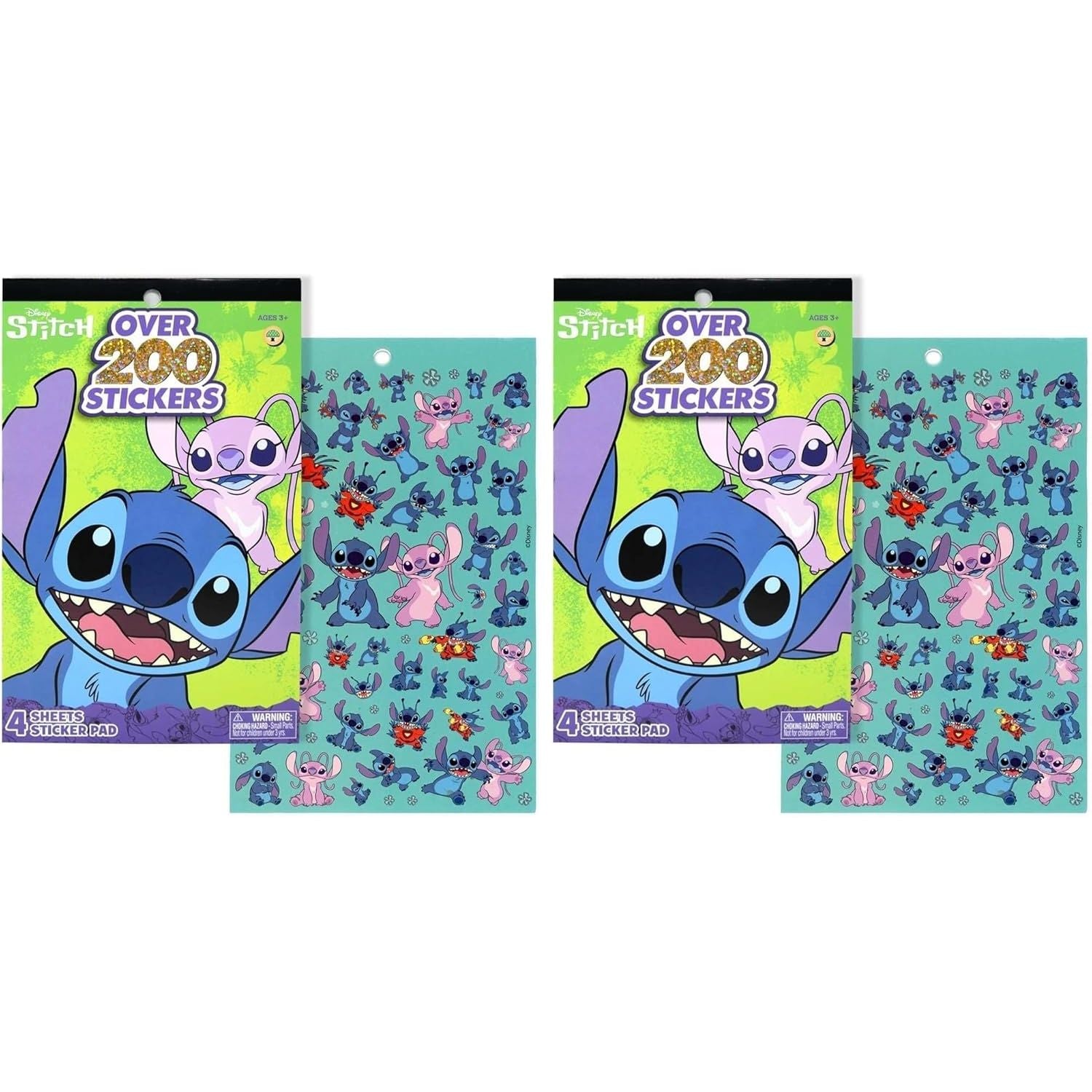 United Pacific Designs 20601: Stitch 4 Sheet Foil Cover Sticker Pad, 200+ Stickers (Pack of 2)