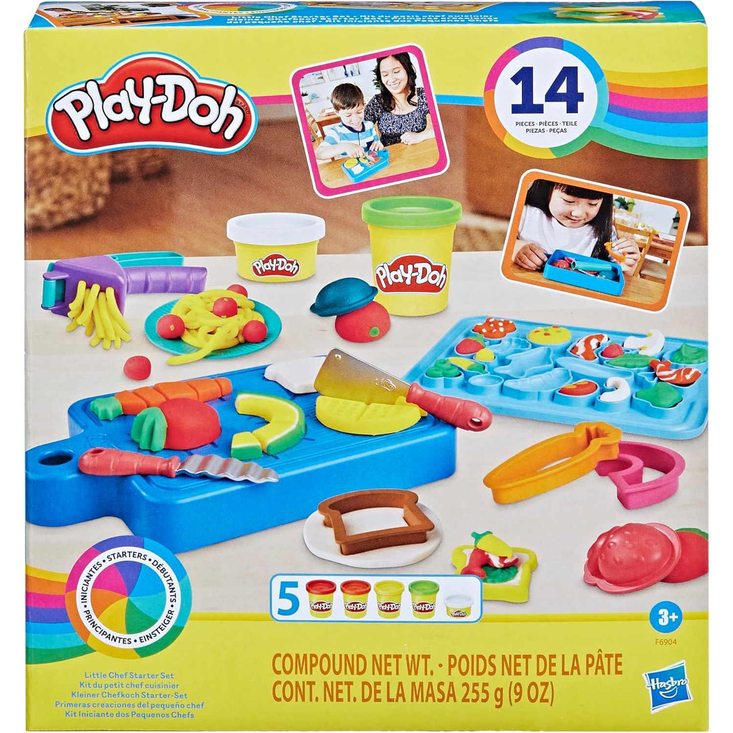 Play-Doh Little Chef Starter Set, 14 Play Kitchen Accessories, Kids Toys for 3 Year Olds and Up, Preschool Crafts