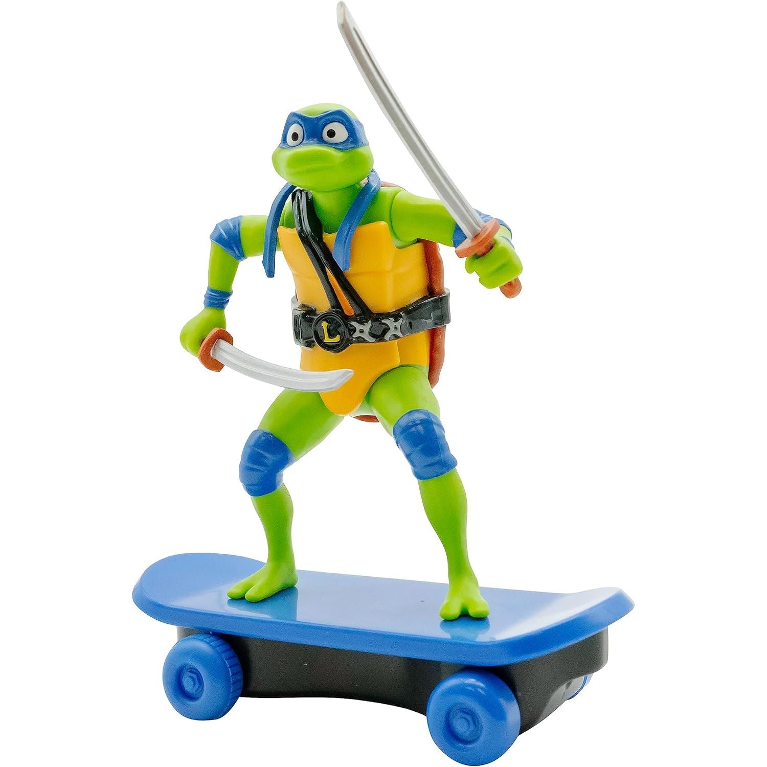 Teenage Mutant Ninja Turtles 5" Sewer Shredders Leonardo Movie Edition, Ages 3+, Pretend Play Toy Figure Playsets, Shred and Battle with TMNT Skate Toy!