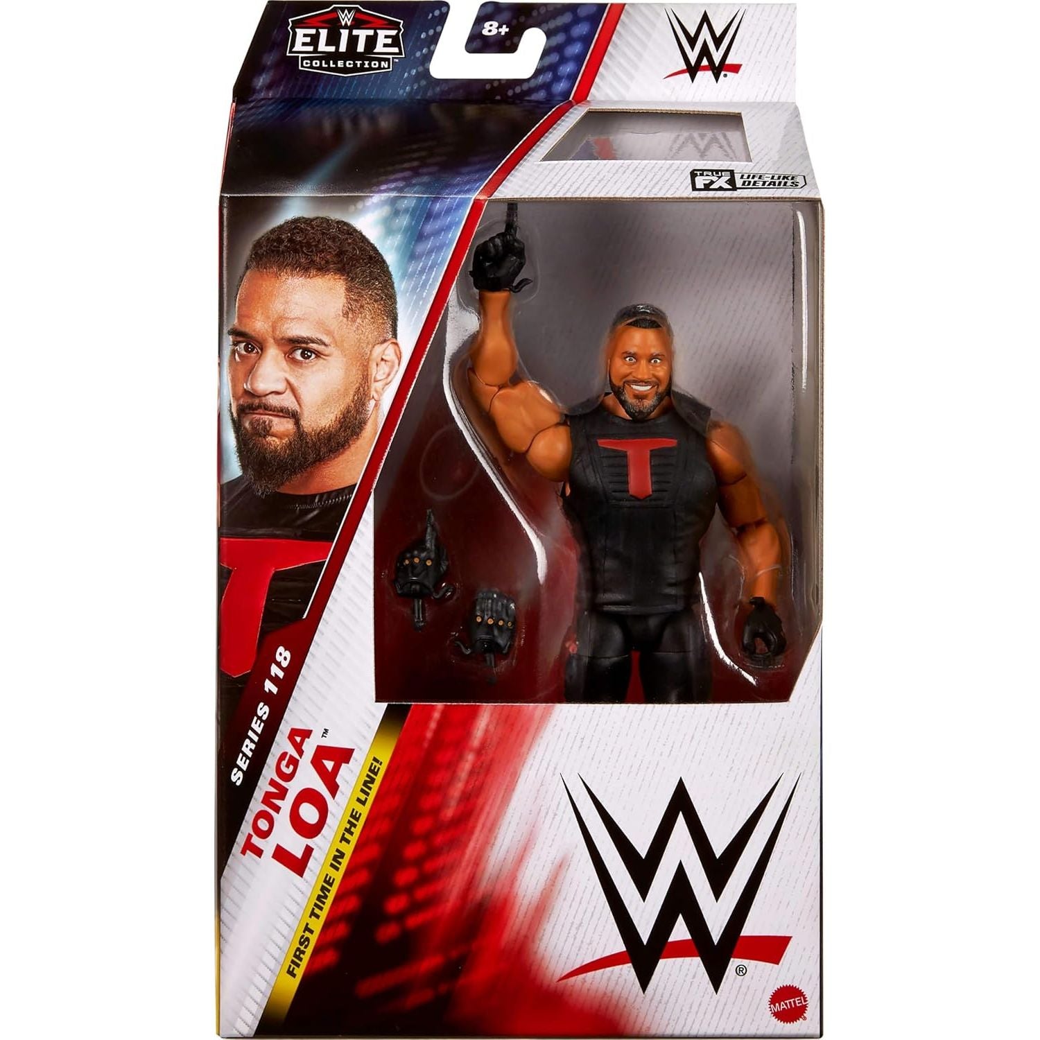 Mattel WWE Elite Action Figure & Accessories, Series #118, 6-inch Collectible Tonga Loa with 25 Articulation Points & Swappable Hands