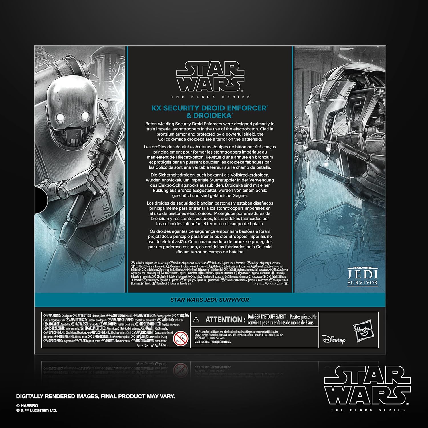 STAR WARS The Black Series KX Security Droid Enforcer & Droideka, Jedi: Survivor Gaming Greats Collectible 6 Inch Action Figure 2-Pack (Amazon Exclusive) | Jedi: Survivor, Gaming Greats Collectible, 6 Inch Action Figure, Amazon Exclusive