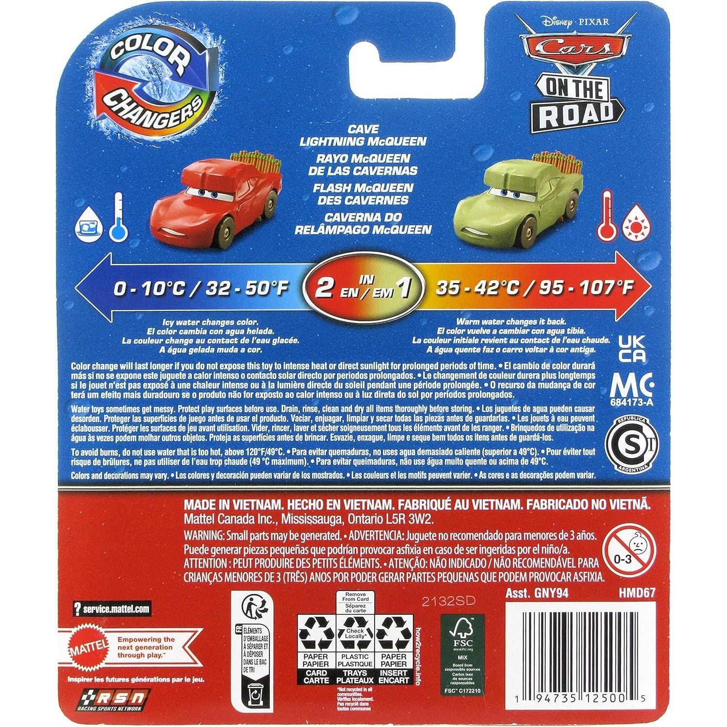 Disney Cars Toys Color Changers 2022 Cars On The Road Cave Lightning McQueen