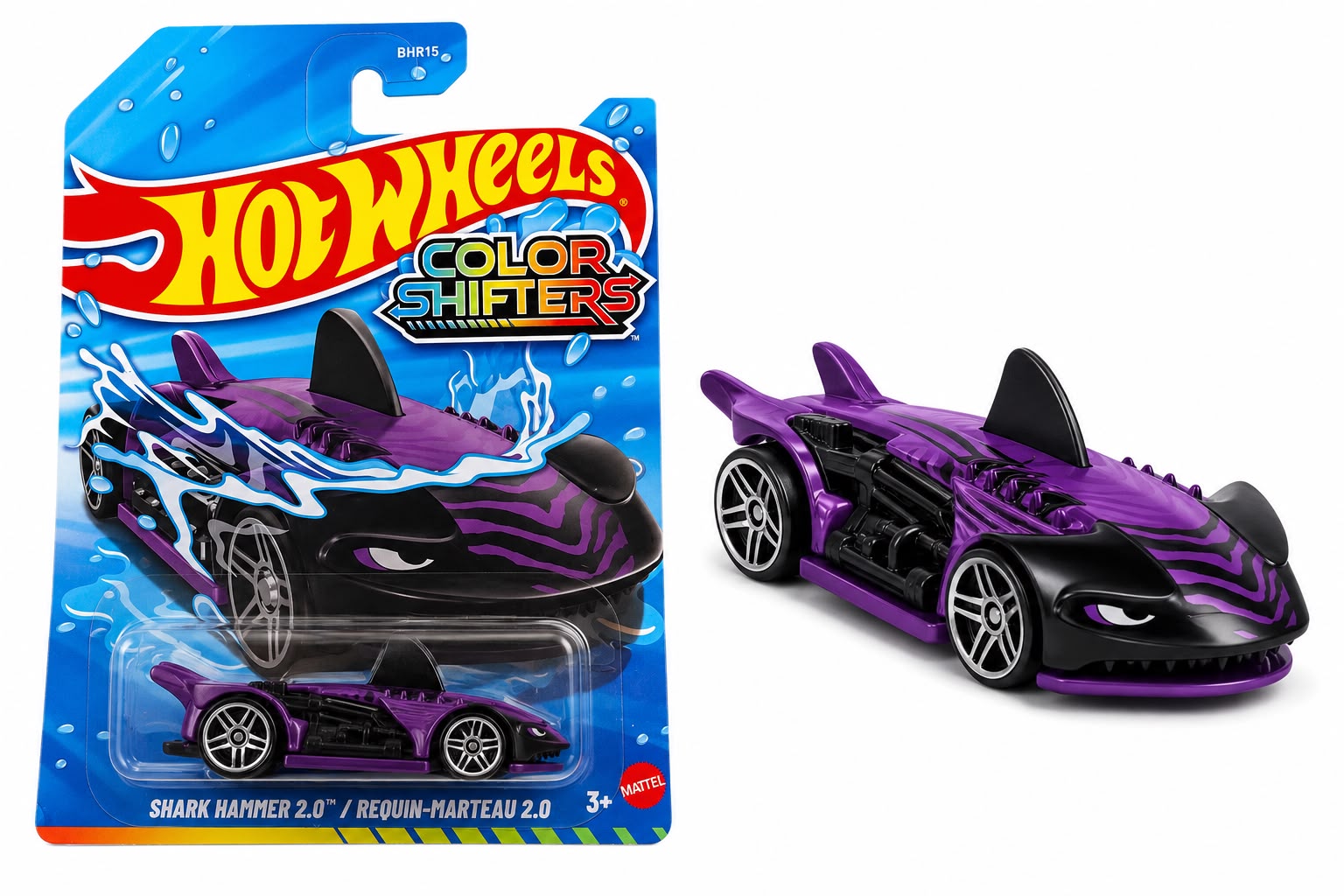 Hot Wheels Color Shifters Shark Hammer 2.0 Die Cast Car 1:64 | Color Shifters, 1:64 Scale, Die Cast, Shark Hammer 2.0