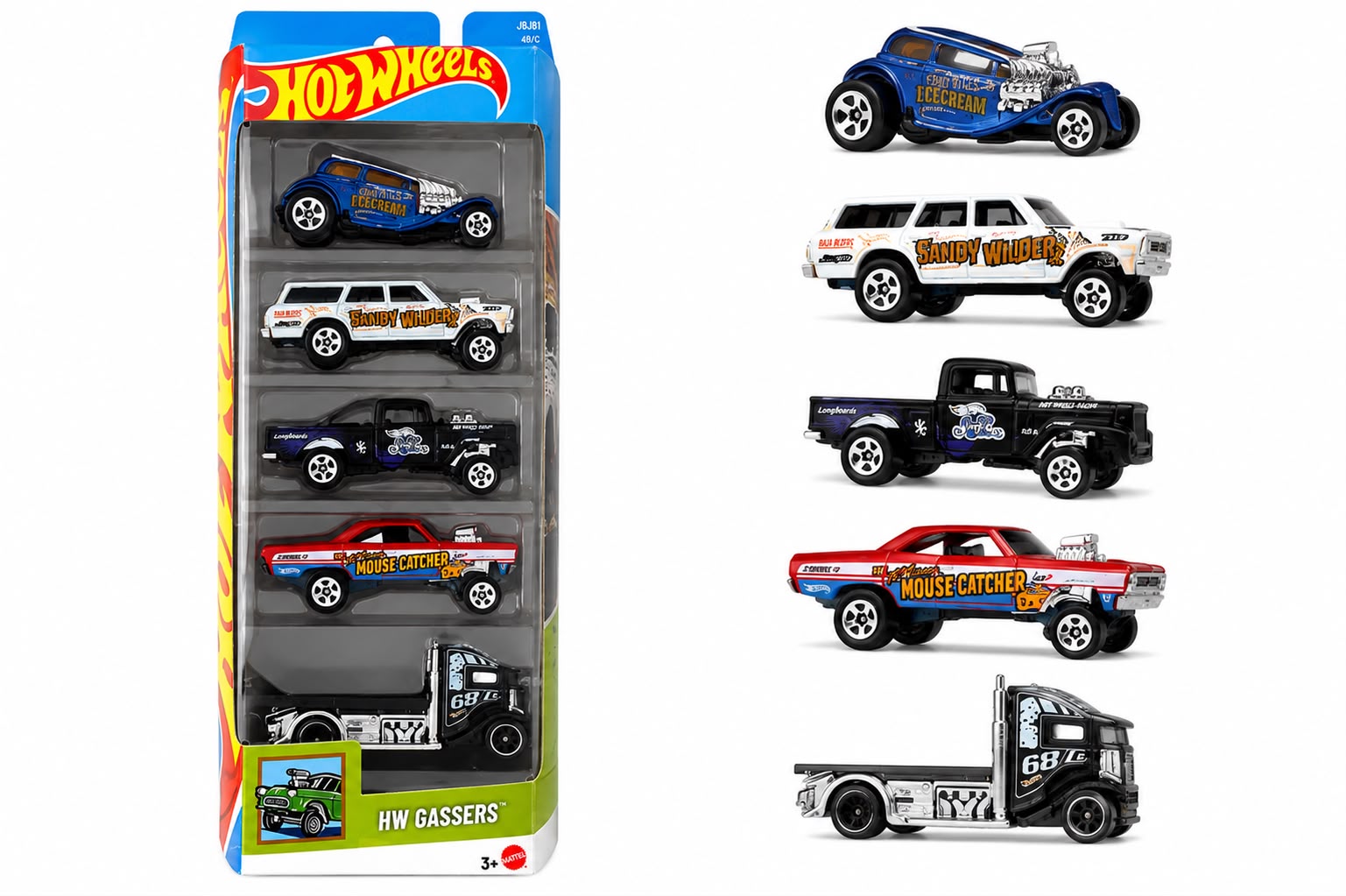 Hot Wheels HW Gassers 5 Pack