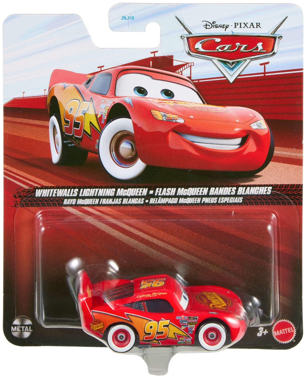Disney Cars Lightning McQueen Whitewalls 1:64 Scale Die Cast | Lightning McQueen