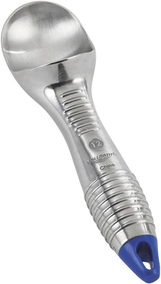 Vollrath 47275 Blue 3 Ounce Cast Aluminum Ice Cream Scoop