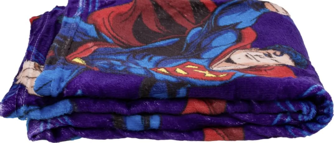 Northwest DC Superman Silk Touch Throw Blanket, Purple, 40 x 50 Inches, Polyester