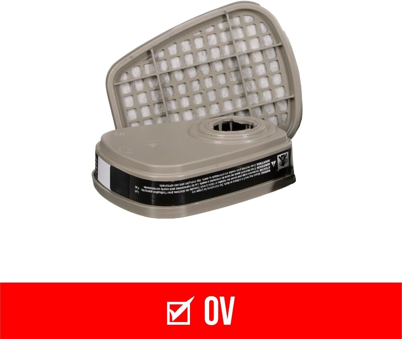 3M Organic Vapor Performance Cartridge, 3 Pairs, For Use With 3M 6000, 6500 & 7500 Series Facepieces, NIOSH-APPROVED OV For Use Against Certain Organic Vapors, Easy-To-Attach Design (6001P3-DC)