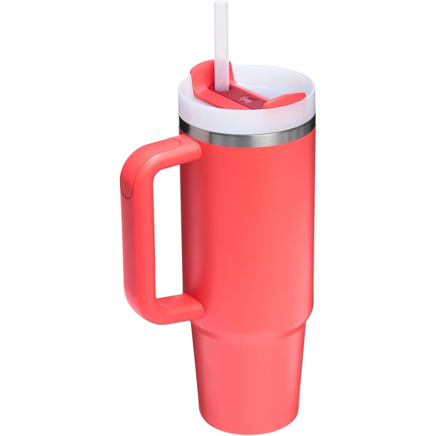 STANLEY Quencher H2.0 Tumbler with Handle and Straw 30 oz | Flowstate 3-Position Lid | Cup Holder Compatible for Travel | Insulated Stainless Steel Cup | BPA-Free | Hot Coral