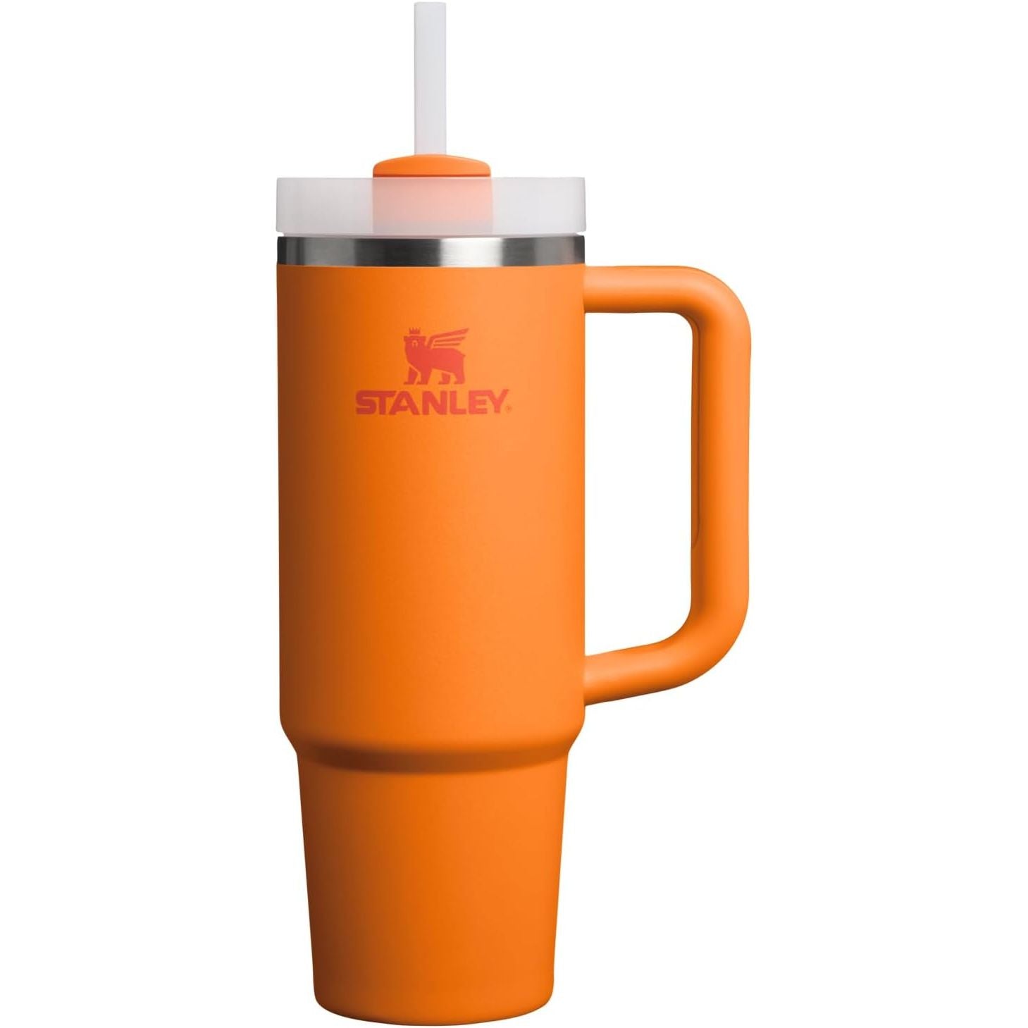 STANLEY Quencher H2.0 Tumbler with Handle and Straw 30 oz | Flowstate 3-Position Lid | Cup Holder Compatible for Travel | Insulated Stainless Steel Cup | BPA-Free | Goldenrod Coral