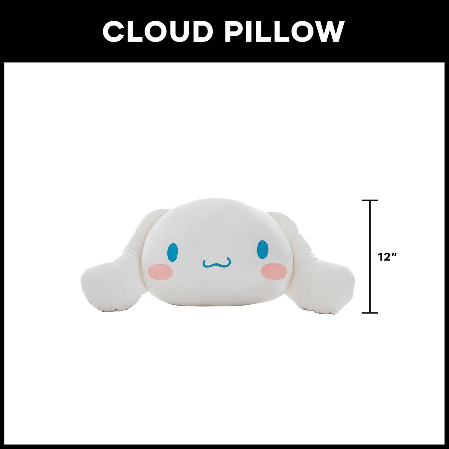 Northwest Cinnamoroll Cloud Pillow 12" – Plush Kids Stuffed Toy, Cartoon Character, Bedroom Decor, Gift for Girls & Boys