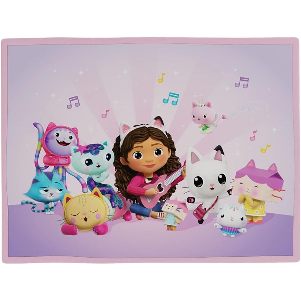 DreamWorks Gabby's Dollhouse Kids Room Non Slip Area Rug, 69 in x 52 in, (Official Licensed Product) by Franco