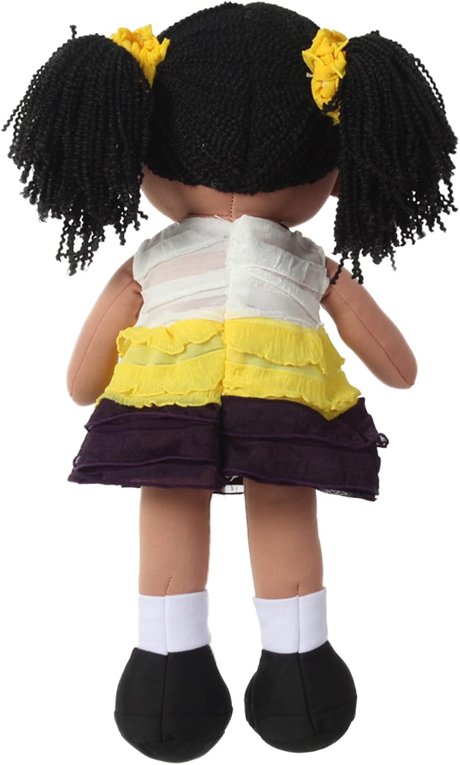 Linzy Plush 16" Yellow Aissa Rag Doll for Girls, Soft Plush Rag Doll, Sleeping Cuddle Buddy for Toddlers, Infants and Babies, Muñecas de trapo para niña, First Doll for Kids, Safe for All Ages