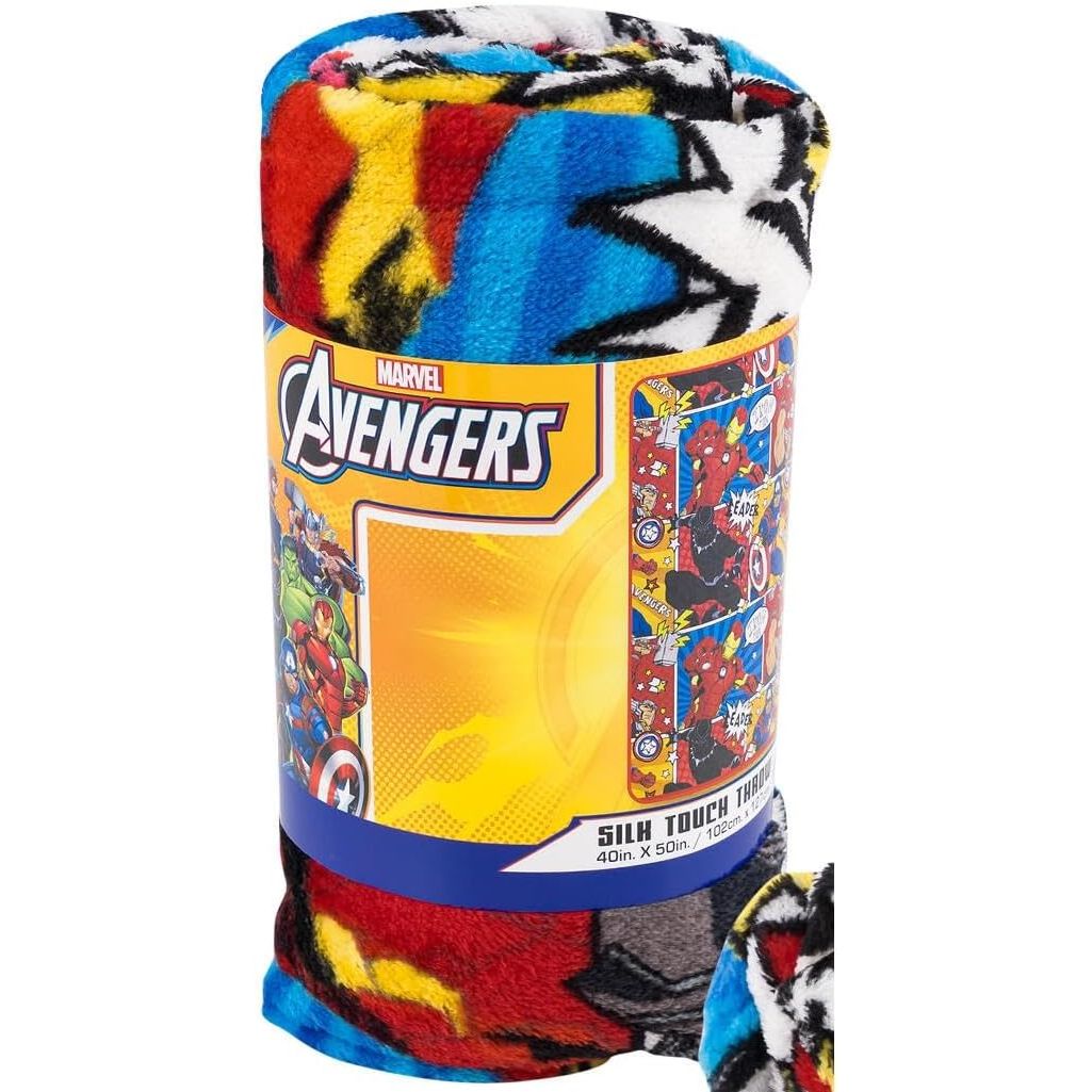 Marvel Avengers Soft Silky Fleece Throw 40"x50" Kids Blanket