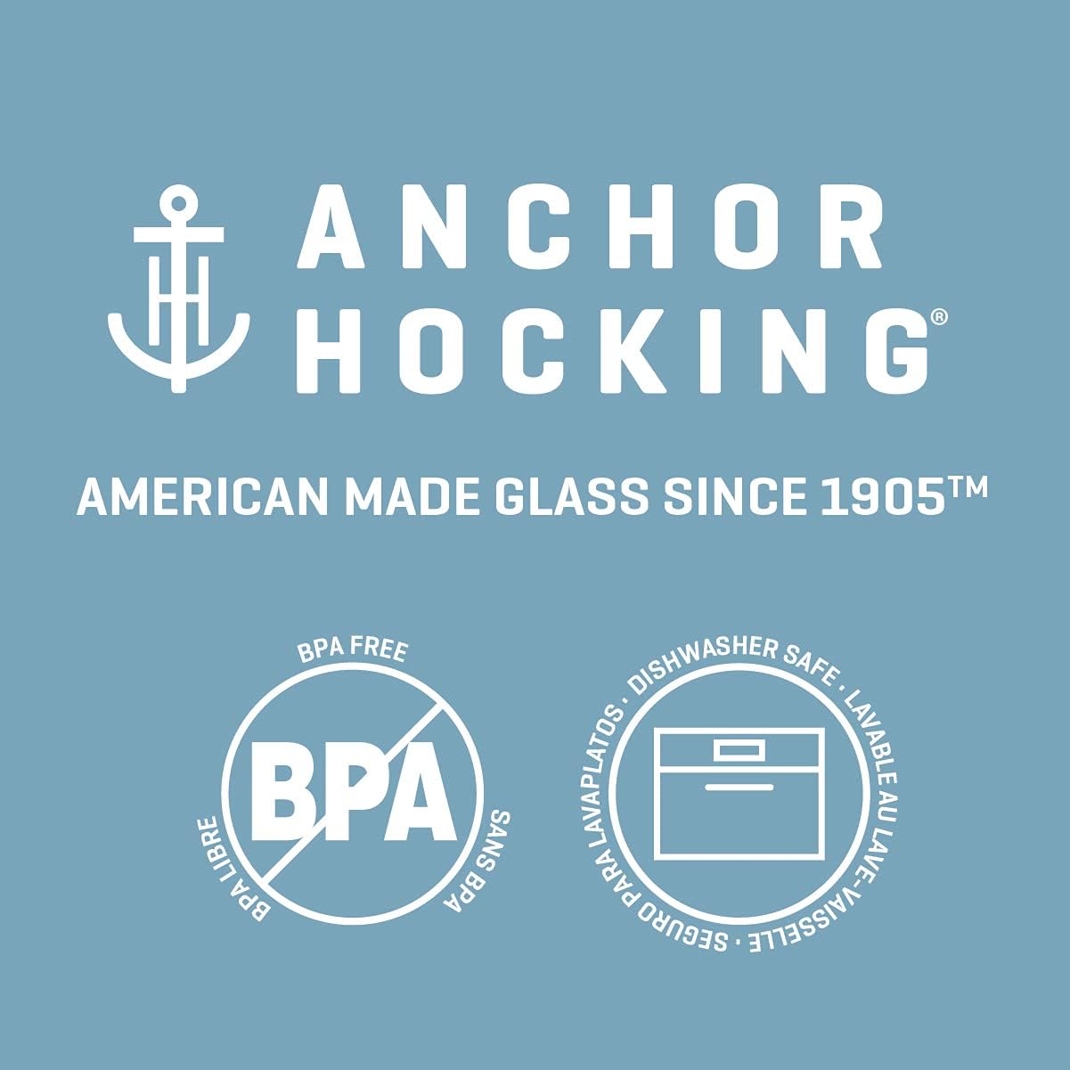 Anchor Hocking Heritage Hill 3 Quart Glass Jar with Lid