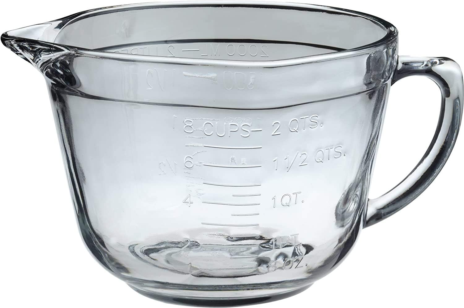 Anchor Hocking Batter Bowl, 2 Quart Glass Mixing Bowl