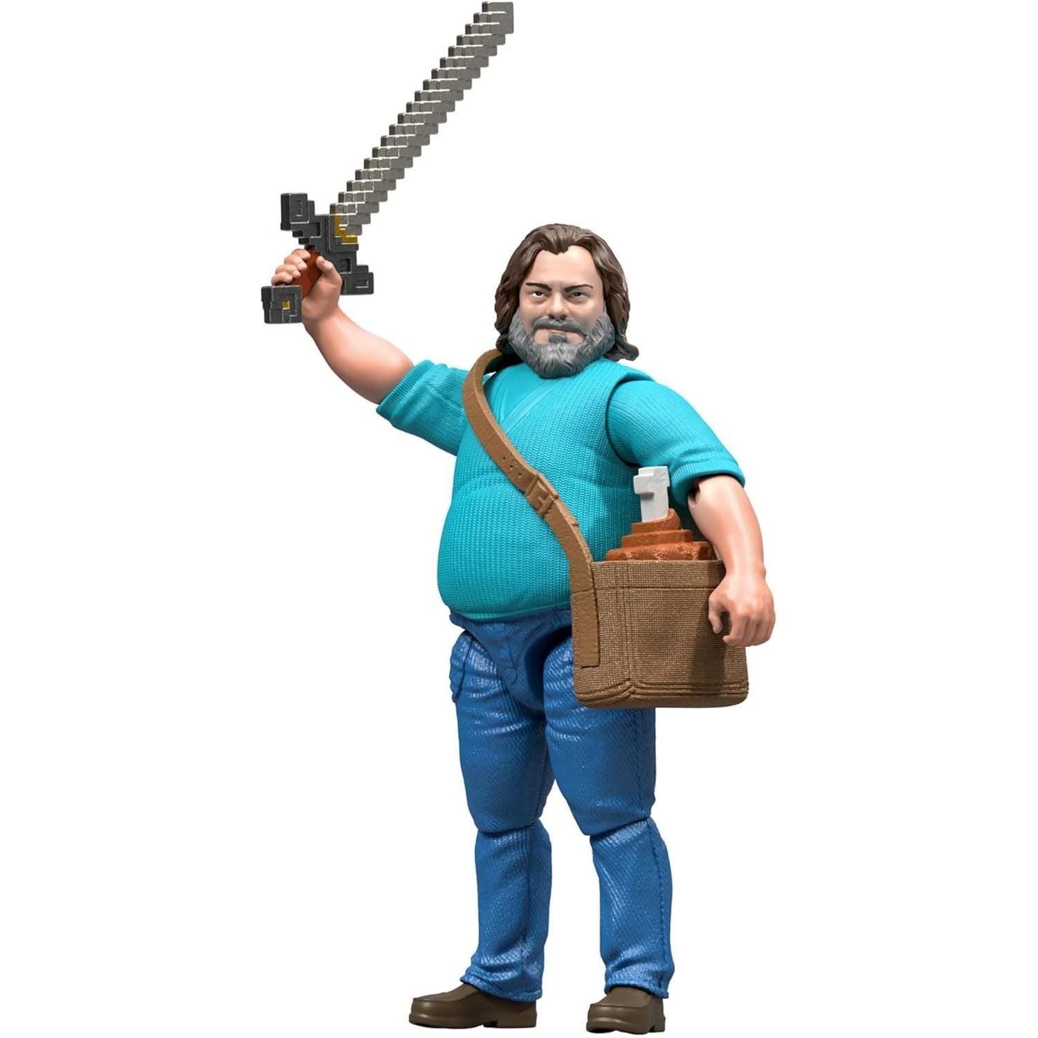 Mattel Minecraft Action Figure & Accessories Set, 4-inch Steve Posable Character Collectible Inspired by A Minecraft Movie
