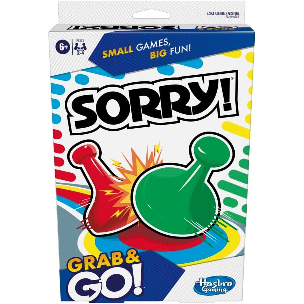 Hasbro Gaming Sorry! Grab and Go Travel-Sized Board Game