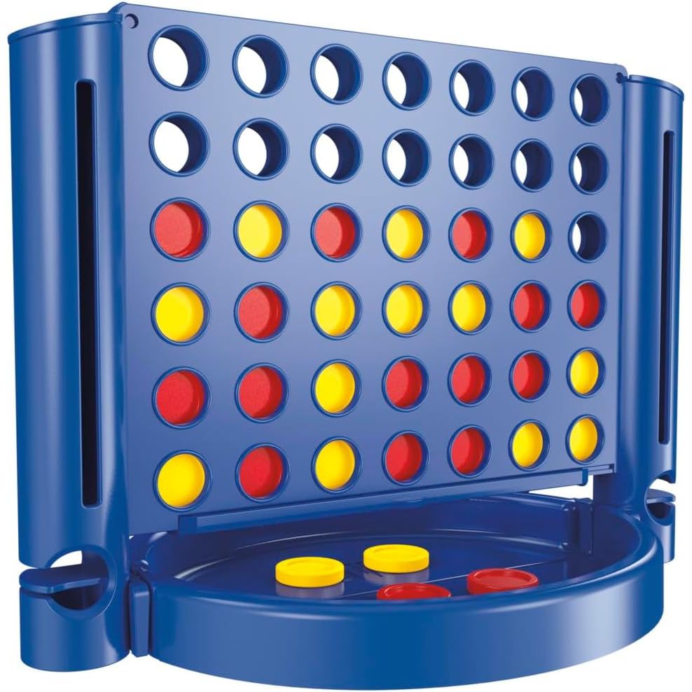 Connect 4 Portable Game for Ages 6 and Up, Grab and Go, 2 Players, Compact, Travel Size