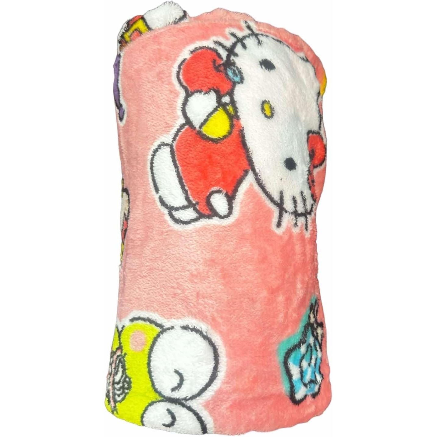 Hello Kitty & Friends Soft Silky Fleece Throw, 40"x50", Kids Blanket, Sweetest Friends
