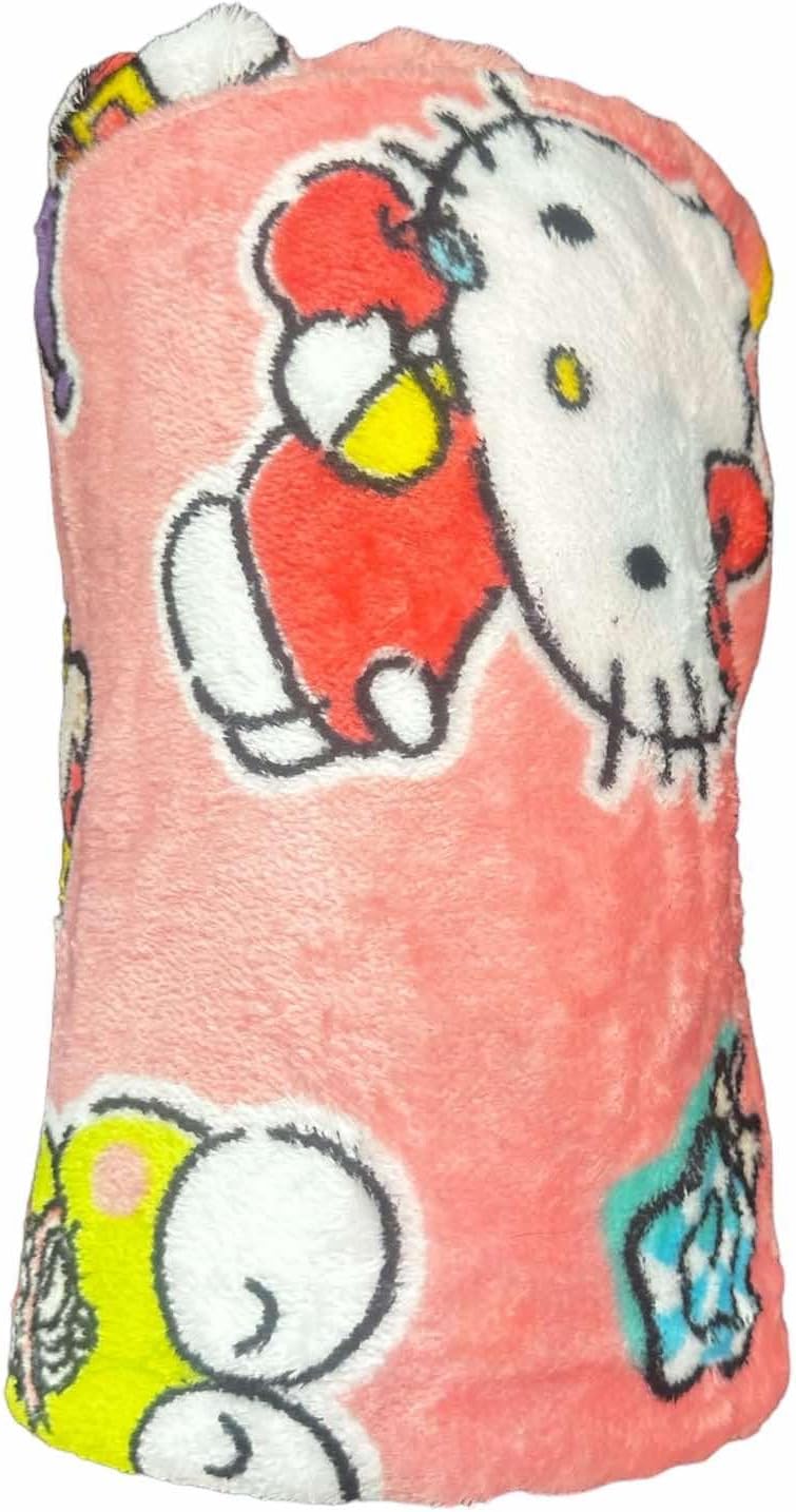 Hello Kitty & Friends Soft Silky Fleece Throw, 40"x50", Kids Blanket, Sweetest Friends